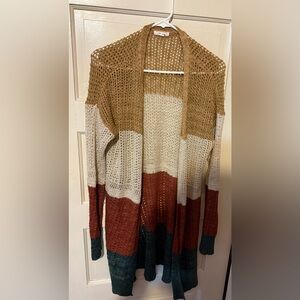 Maurices Multicolor Open Knit Cardigan